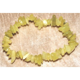 Bracelet  Jade olive baroque