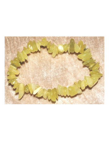 Bracelet  Jade olive baroque