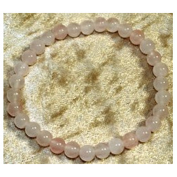 Bracelet Quartz rose 6 mm