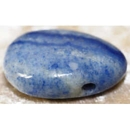 Agate bleue perçée