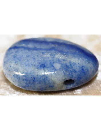 Agate bleue perçée