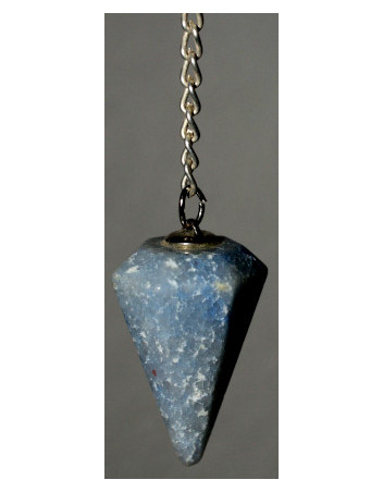 Pendule cône Quartz bleu