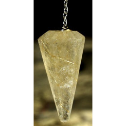 Pendule cône Quartz rutiles