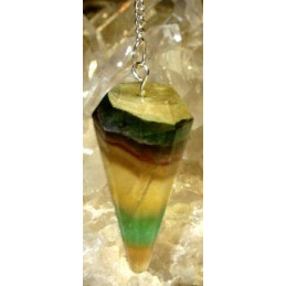 Pendule Fluorite multicolor