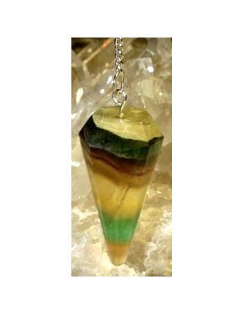 Pendule Fluorite multicolor