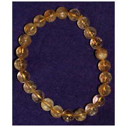 Bracelet  Quartz rutiles  6 mm