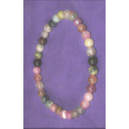 Bracelet  Tourmaline melon d'eau 6 MM