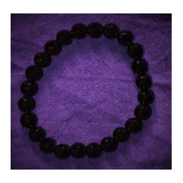 Bracelet  Spinelle noire 8 MM