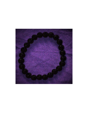 Bracelet  Spinelle noire 8 MM