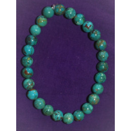 Bracelet  Turquoise 8 MM Méxique 26 perl