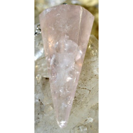 Pendule cône Quartz  rose