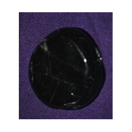 Tourmaline noire ronde percée