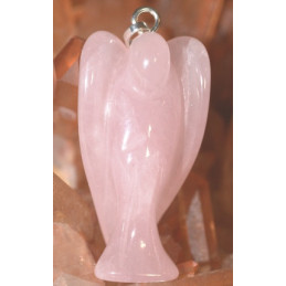 Pendentif Ange Quartz rose