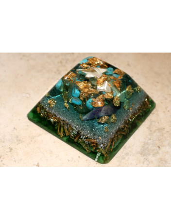 Orgonite bleue turquoise