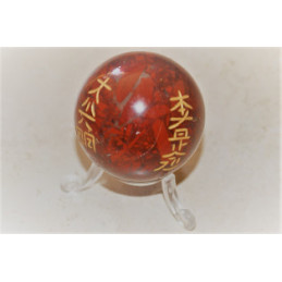 Sphère jaspe rouge Reiki